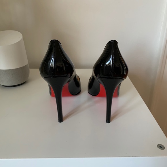 Christian Louboutin Pigalle 100 Black Patent Pump - Picture 8 of 14